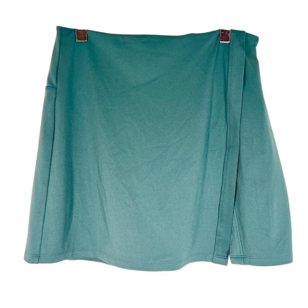 Girlfriend Collective Women's Skort M Green Pull On Inside Phone Pocket Active